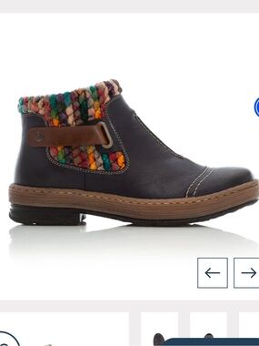 Rieker Felicitas 84 Women's Ankle Boots Ozean/Multi EU Size 42 (US 10-10.5)